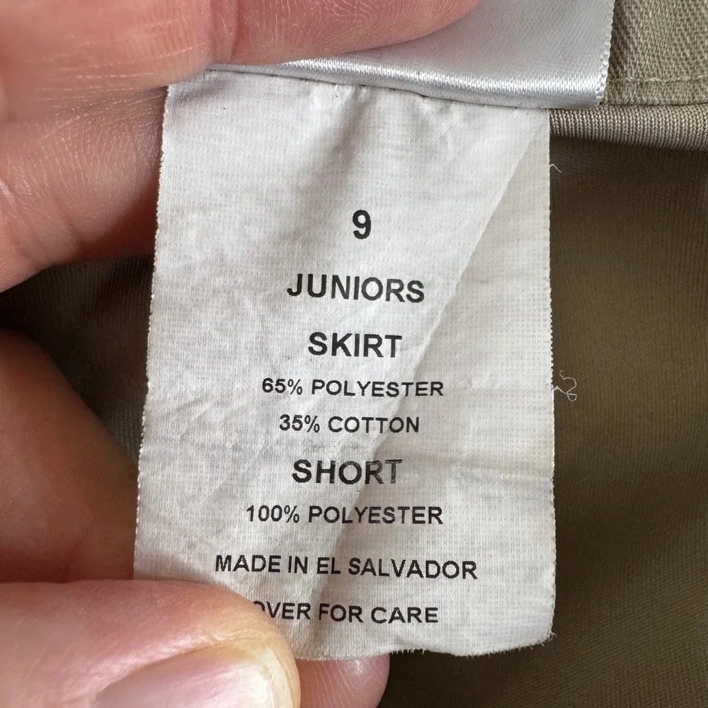 K-12 Gear Girls Khaki Pleated School Uniform Skort Size 9 Juniors Tan Skirt